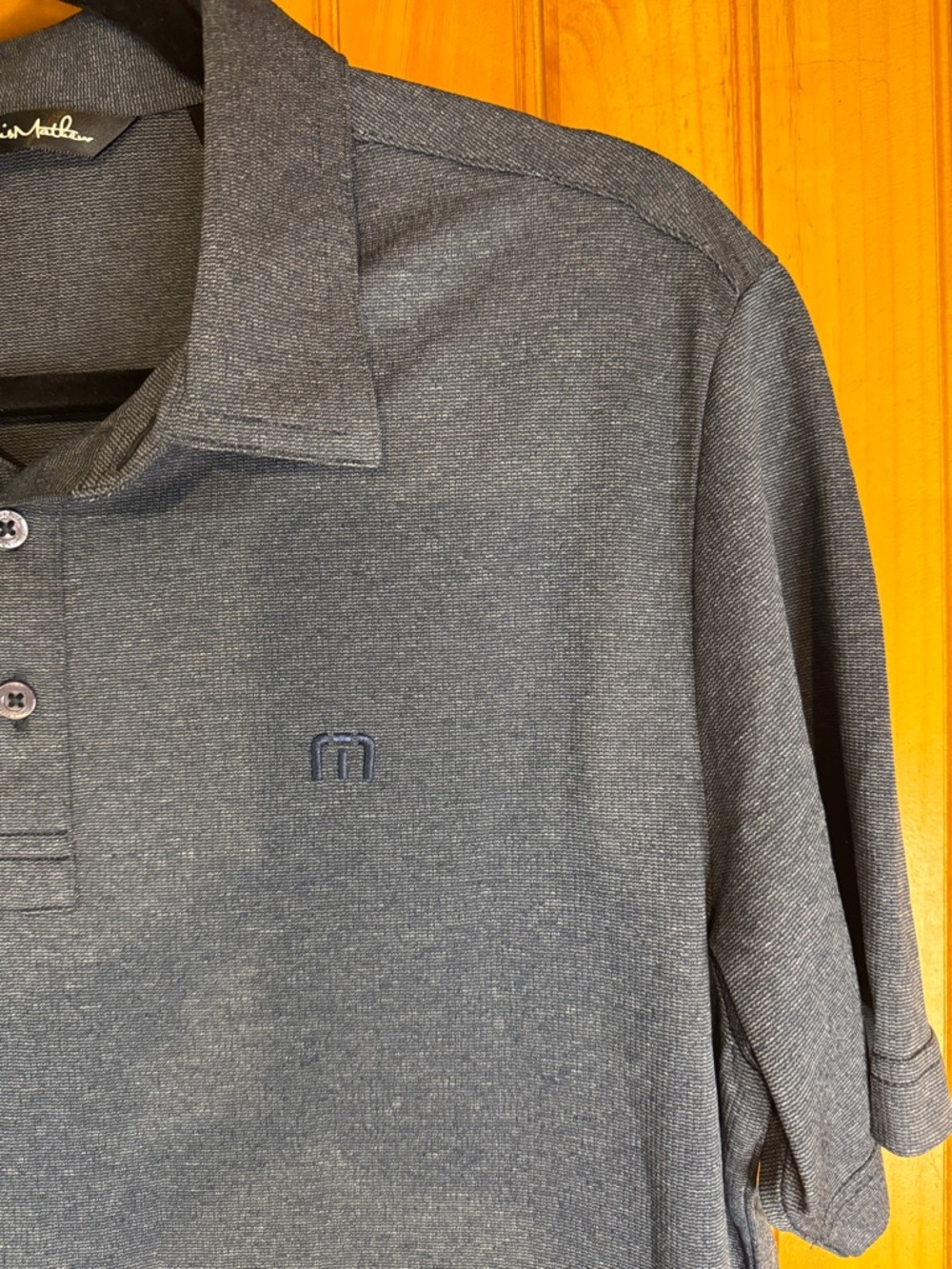 Travis Mathew Men's Charcoal Heather Polo - Picture 9 of 11
